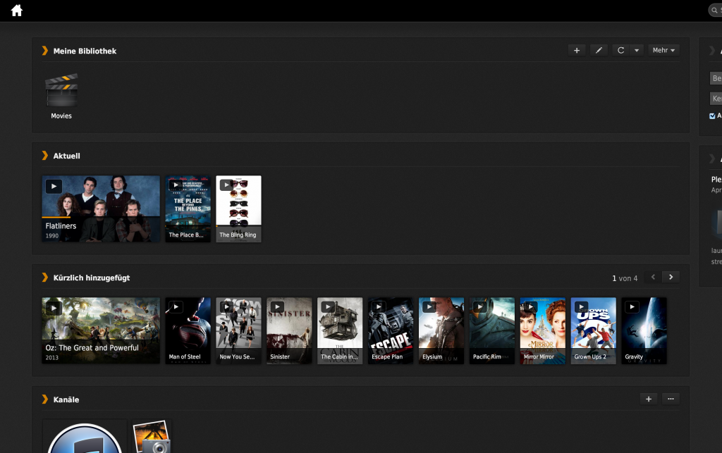 Plex Webinterface